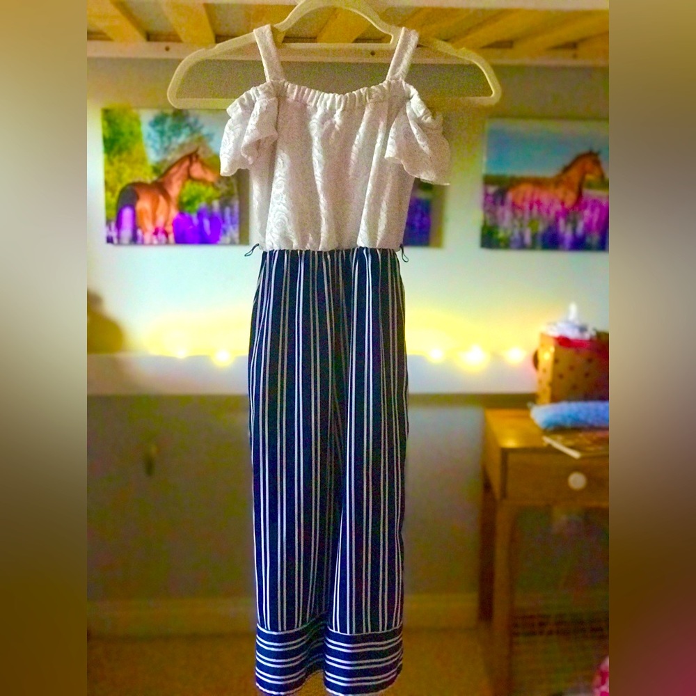 Lily Belu fancy overall, girls size 7